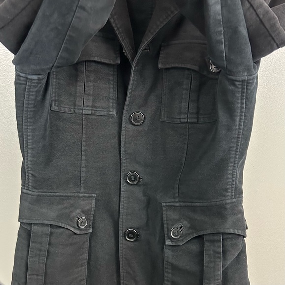 Selected Antique Moleskin Blazer Jacket Black Size 48 - Picture 7 of 16